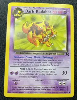 Pokemon Dark Kadabra 39/82 Team Rocket Uncommon LP (#2) - Image 1