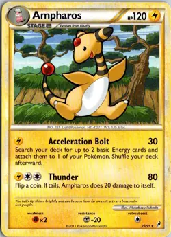 Pokemon TCG - Ampharos - 23/95 - Rare - Call of Legends MP - Image 1