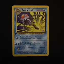 TENTACRUEL - 44/62 - 1st Edition Fossil - Pokemon Card - LP - Image 1