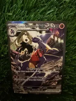 Pokemon Cynthia's Garchomp EX 232/192 Full Art Holo EX HP 330 Dragon TCG Card - Image 2