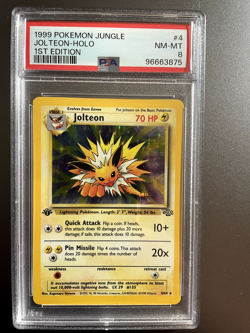 Pokemon TCG Jolteon Jungle 1st Edition - PSA 8 Near Mint - Image 1