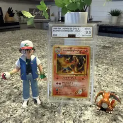 1999 Pokemon Blaine's CHARIZARD Japanese Holo Gym Heroes grade 9.5 MINT + - Image 1