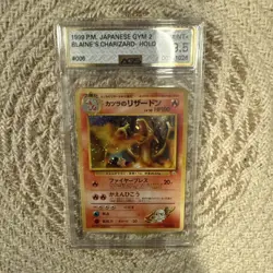 1999 Pokemon Blaine's CHARIZARD Japanese Holo Gym Heroes grade 9.5 MINT + - Image 2