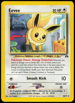 Eevee 38/75 Uncommon Neo Discovery Pokemon Card - Image 1