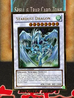 Yugioh Stardust Dragon GLD3-EN037 Gold Rare Limited Edition NM - Image 1