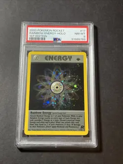 PSA 8 Team Rocket Rainbow Energy Holo 17/82 NM-MT 2000 Pokemon Card - Image 1