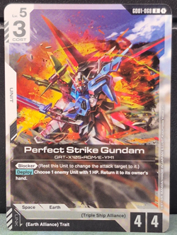 Perfect Strike Gundam GD01-068 Newtype Rising Foil GAT-X105+AQM/E-YM1 Card Game - Image 1