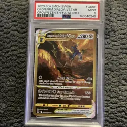 PSA 9 Origin Forme Dialga VSTAR GG68/GG70 Crown Zenith Pokemon Card 2023 Gold - Image 1