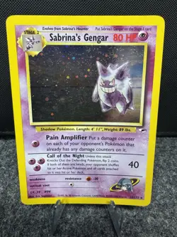 Pokemon Sabrina's Gengar 14/132 Gym Challenge Holo Rare Card English MP-LP - Image 1