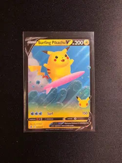 Surfing Pikachu V - Celebrations 008/025 / Ultra Rare NM Pokemon Card - Image 1