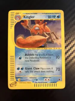 Pokemon Card TCG Kingler 15/165 Expedition Holo Rare 2002 Nintendo LP - Image 1