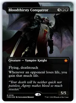 Bloodthirsty Conqueror (Borderless) M Foundations # 318 NM Foil - Image 1