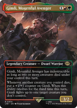 Gimli, Mournful Avenger (Borderless Alternate Art) [The Lord of the Rings: Tale - Image 1