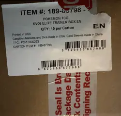 Pokemon TCG Twilight Masquerade ETB Factory Case SEALED (10x ETBs) - Image 2