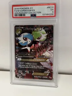 2016 POKEMON XY GENERATIONS RADIANT COLLECTION #RC31 FA/M GARDEVOIR EX PSA 5 - Image 1