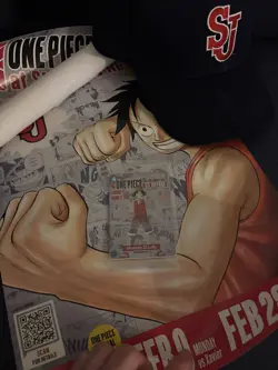 One Piece Monkey D. Luffy US Voyage College Basketball Card Rutgers IN HAND - Image 2