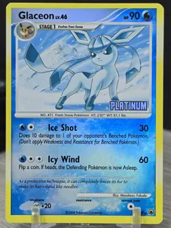 Pokemon Card TCG Glaceon Majestic Dawn Reverse Holo Rare 20/100 Platinum 2008 - Image 5