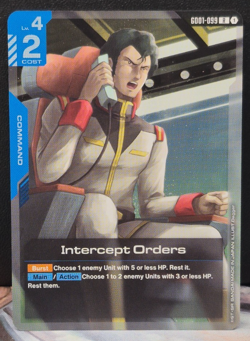 Intercept Orders GD01-099 Newtype Rising Foil Holo Gundam Card Game NM Rare R - Image 1