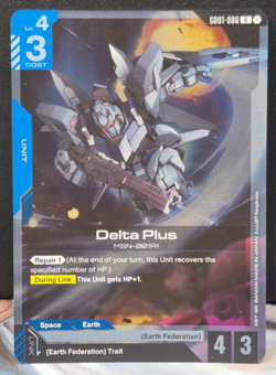Delta Plus GD01-006 Newtype Rising Foil Holo Gundam Card Game NM Rare MSN-001A1 - Image 1