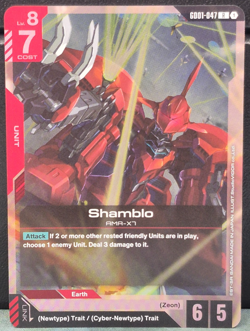 Shamblo GD01-047 Gundam Newtype Rising Foil AMA-X7 Card Game Near Mint TCG NM - Image 1
