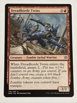 MTG War of the Spark Dreadhorde Twins 126/264 NM - Image 1