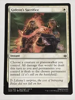 MTG War of the Spark Gideon's Sacrifice 014/264 NM - Image 1