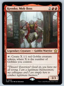 Krenko, Mob Boss R Foundations # 204 NM Normal - Image 1