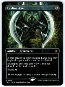 Leyline Axe (Borderless) R Foundations # 353 NM Foil - Image 1