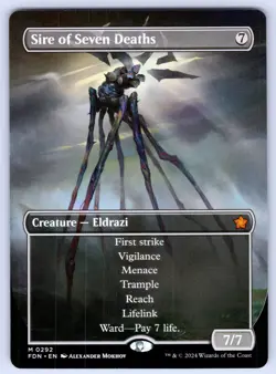 Sire of Seven Deaths (Borderless) M Foundations # 292 NM Normal - Image 1
