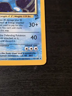 Poliwrath Base Set 2 Holo Rare Pokemon TCG Card 15/130 NM Condition - Image 3