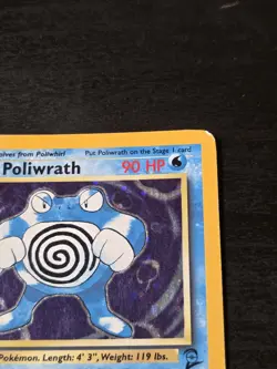 Poliwrath Base Set 2 Holo Rare Pokemon TCG Card 15/130 NM Condition - Image 4