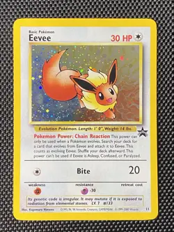 Eevee 11 Black Star Promo Holo Rare WOTC Wizards Of The Coast Pokemon TCG LP- 11 - Image 1