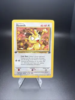 Near MINT Meowth 62/82 1st Edition | Team Rocket | WOTC | NM - Image 1