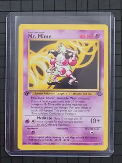 Mr. Mime Pokemon TCG 22/64 1st Edition Rare Jungle Non Holo - Image 1