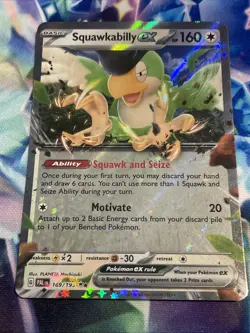 Pokemon TCG Squawkabilly ex 169/193 Double Rare Paldea Evolved NM/M - Image 1
