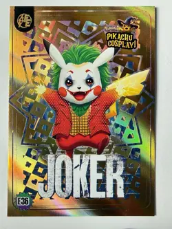 Joker (Pikachu) #E36 - Gold Holo Box Hit Electric Pikachu Cosplay - Pokemon - Image 1