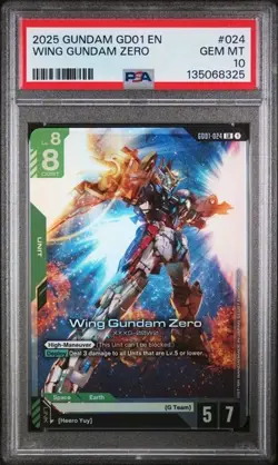 2025 Gundam Newtype Rising Wing Gundam Zero PSA 10 - Image 1