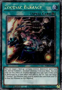 Zoodiac Barrage - Quarter Century Secret Rare 1st Edition RA04-EN091 - YuGiOh - Image 1