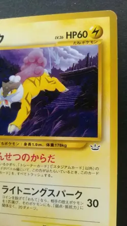 Raikou Pokemon Card Japanese Rare Nintendo Game No. 243 Neo Revelation - Image 5