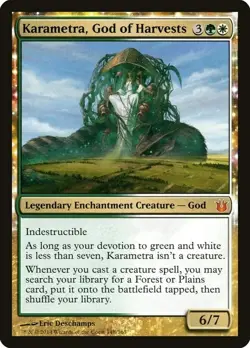 Magic The Gathering MTG KARAMETRA, GOD OF HARVESTS Born of the Gods NM Near Mint - Image 1