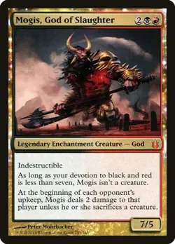 Magic The Gathering MTG MOGIS, GOD OF SLAUGHTER Born of the Gods NM Near Mint - Image 1