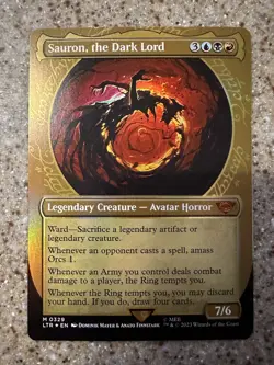 MTG The Lord Of The Rings Sauron The Dark Lord Showcase Foil - Image 1