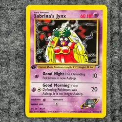 Vintage Pokemon Gym Heroes Sabrina's Jynx 59/132 1st Edition Uncommon NM - Image 1