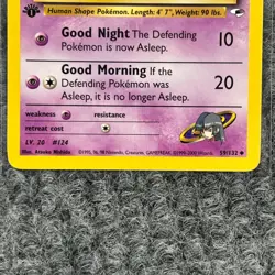 Vintage Pokemon Gym Heroes Sabrina's Jynx 59/132 1st Edition Uncommon NM - Image 4