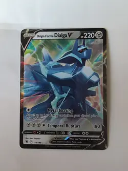 2022 Pokemon Origin Forme Dialga V 113/189 Astral Radiance Holo - Image 1