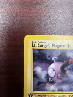 Pokemon Card - Lt. Surge's Magnemite Gym Heroes 50/132 Uncommon 1st Edition LP - Image 3