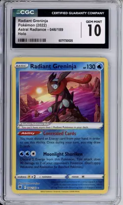 CGC 10 Radiant Greninja Pokemon SWSH Astral Radiance Holo 046/189 - Image 1