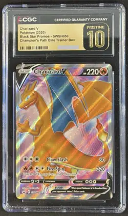 2020 Pokemon SWSH Black Star Promos Charizard V #SWSH050 CGC Pristine 10 - Image 1