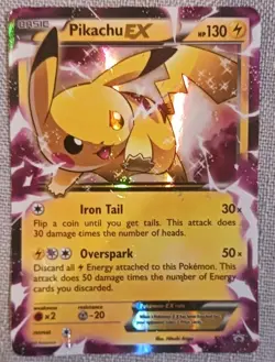 Pokemon Pikachu EX XY84 XY Holo TCG Black Star Promo - Image 1