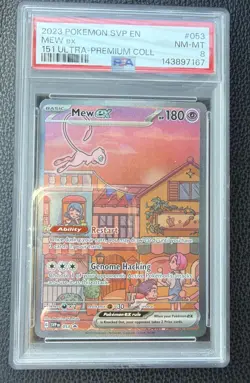 Pokemon TCG 2023 Pokemon SVP En Mew ex 151 Ultra-Premium Coll #053 PSA 8 - Image 1